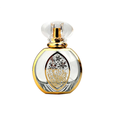 কেনা 50ML পারফিউম বোতল ইলেক্ট্রোপ্লেটেড UV খোদাই করা পারফিউম বোতল উচ্চ-গ্রেড পারফিউম স্প্রে বোতল বৃত্তাকার পারফিউম বোতল online manufacture
