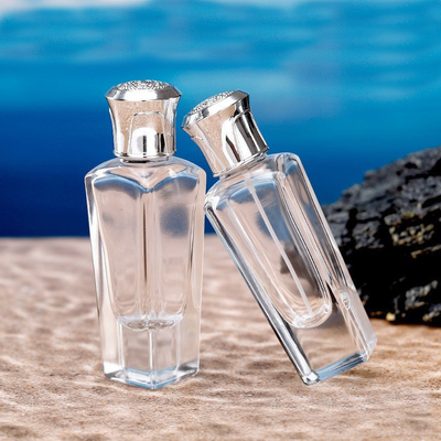 কেনা 50ml 15 বেয়োনেট পারফিউম বোতল, পুরু নীচে, ডায়মন্ড আকৃতির, ছোট বর্গাকার নীচে, খোদাই করা বাইরের আবরণ, প্রসাধনী সাব বট online manufacture