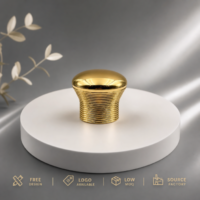 কেনা কারখানার কাস্টম অনুভূমিক Grooved Thread Hourglass মাশরুম গম্বুজ মিরর সোনার দস্তা খাদ সুগন্ধি ক্যাপ মডেল JHS027 OEM ODM কাস্টম খোদাই লোগো Zamac সুগন্ধি ঢাকনা জন্য বিলাসিতা গ্লাস সুগন্ধি বোতল চৌম্বকীয় অনলাইনে উৎপাদন