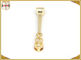 Removable Elegant Gold Brushed Replacement Zipper Pull , Metal Zipper Pull Tab Replacement