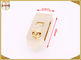 Middle Hole Twist Metal Clasp Lock Hardware For Handbags / Purese Rectangular