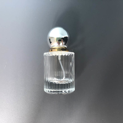 30ML হাই-এন্ড পারফিউম বোতল বল ক্যাপ পোর্টেবল উল্লম্ব বার গ্লাস পারফিউম সাব বোতল প্রসাধনী স্প্রে বোতল খালি বোতল