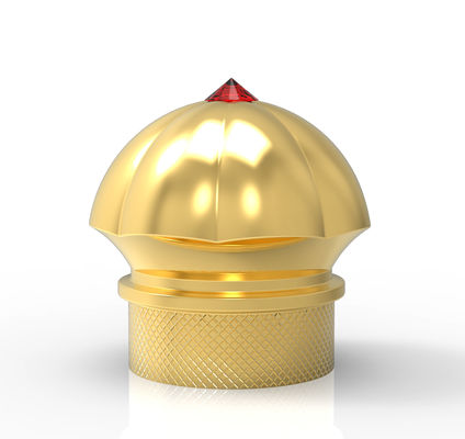 ক্রিস্টাল আকৃতির ফ্যাক্টরি জামাক স্প্রে নন রিফিলযোগ্য জিঙ্ক অ্যালয় পারফিউম বোতল ক্যাপ