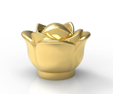 ফুলের আকৃতির কাস্টমাইজড লোগো প্রিমিয়াম চকচকে বর্গাকার আকৃতির ক্যাপ ফি 15 এর জন্য সুগন্ধি ক্যাপ