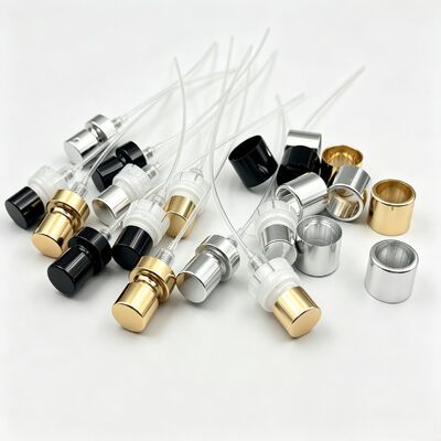 Perfume Atomizer, Various Dosages, High-quality Aluminum Pump, Available in Gold, Black, and Silver.