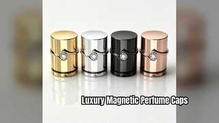 Rhinestones সঙ্গে বিলাসবহুল চৌম্বক Zamac পারফিউম ক্যাপ